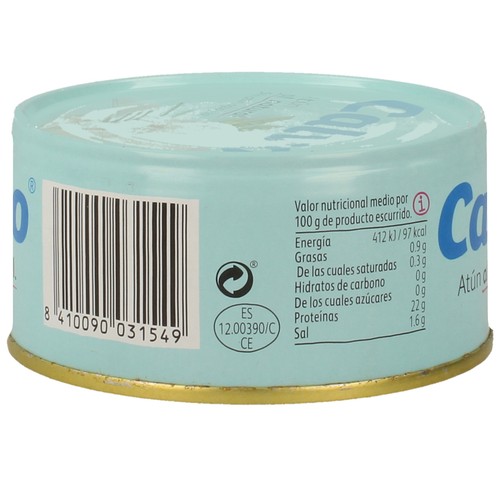 CALVO Atún al natural lata de 160 g.