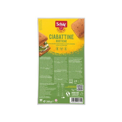 SCHÄR Panecillos con semilla (Ciabattine) sin gluten 5 x 50 g.