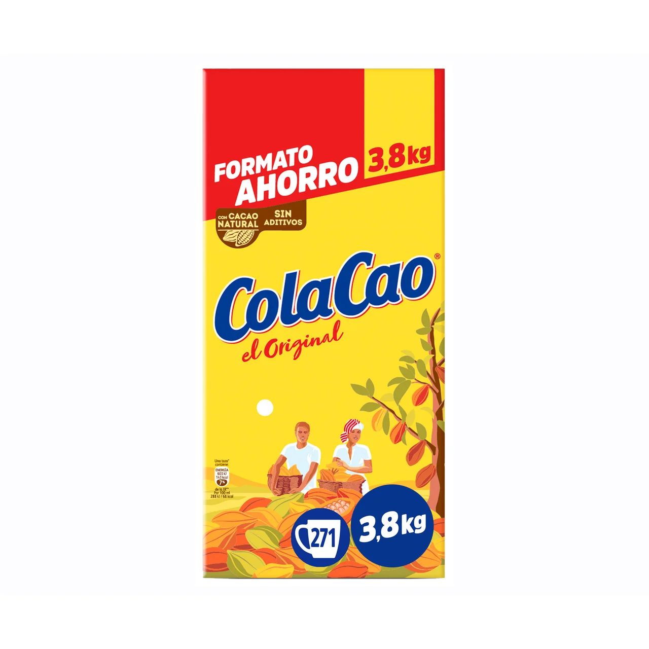 COLA CAO ORIGINAL Cacao en polvo soluble 3,8 kg.