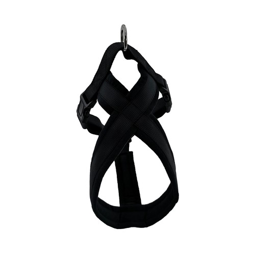 PRODUCTO ALCAMPO Arnés (2.5 cm) de color negro, para perros de tamaño L 40 - 60 cm.