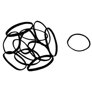 COSMIA Gomas elásticas de color negro COSMIA 12 uds.