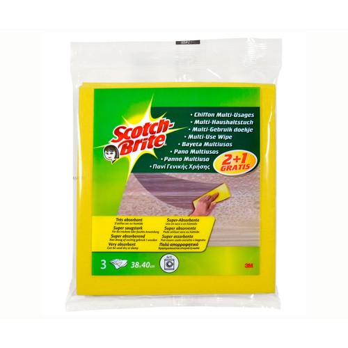 SCOTCH-BRITE Bayeta multiusos 2 + 1 uds.