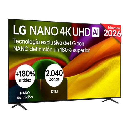 Televisión 215,9 cm (85") NANOCELL LG 85NU8506LA, 4K, Dolby digital plus, Bluetooth 5.3, 3HDMI, USB, HDR, webOs, 60Hz.