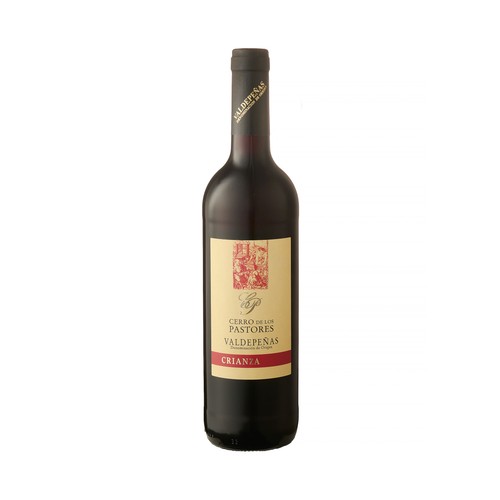 CERRO DE LOS PASTORES Vino tinto crianza con D.O. Valdepeñas botella 75 cl.