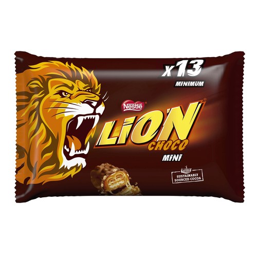 NESTLÉ Lion Barritas de chocolate rellenas de dulce de leche y cereales 250 g.