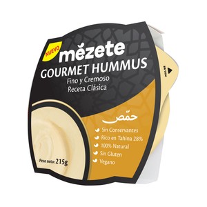Hummus gourmet fino y cremoso, receta clásica 215 g.