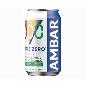 Imagen de AMBAR Cervezas sin alcohol triple zero (0,0% Vol.) lata de 33 cl.