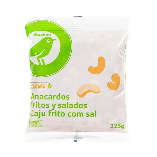 PRODUCTO ECONÓMICO ALCAMPO Anacardos fritos y salados PRODUCTO ECONÓMICO ALCAMPO 125 g.