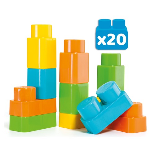 Carrito azul con 20 bloques, MOLTO.