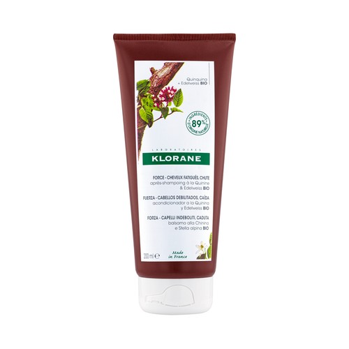 KLORANE Acondicionador a la Quinina y Edelweiss bio, para cabellos estresados 200 ml.