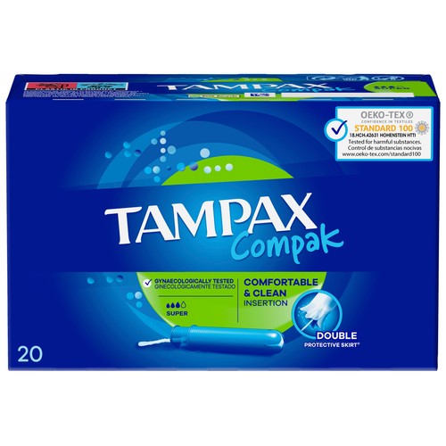TAMPAX Tampones súper con aplicador TAMPAX Compak 20 uds