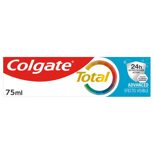 COLGATE Total advanced efecto invisible Pasta de dientes con flúor y acción blanqueante efecto visible 75 ml.