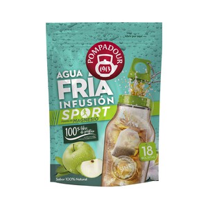 Imagen de POMPADOUR Mezcla pantas, fruta y magnesio sabor manzana-limón para infusión 45 g