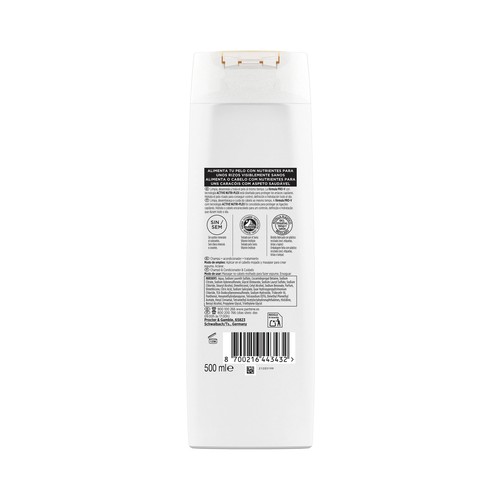 PANTENE Nutri-plex Champú 3 en 1 para cabellos rizados 500 ml.