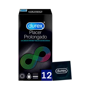 DUREX Preservativos con lubricante Performa, para un placer más prolongado DUREX Placer prolongado 12 uds.