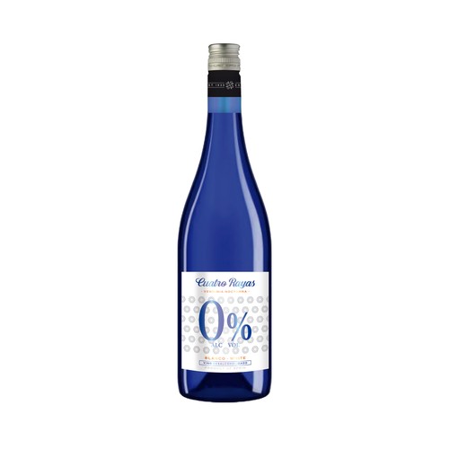 CUATRO RAYAS Vendimia nocturna Blanco verdejo 0% alcohol botella 75 cl.