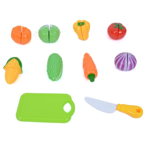 Frutas y vegetales cortadas con cuchillo incluido, 10 piezas ONE TWO FUN ALCAMPO.