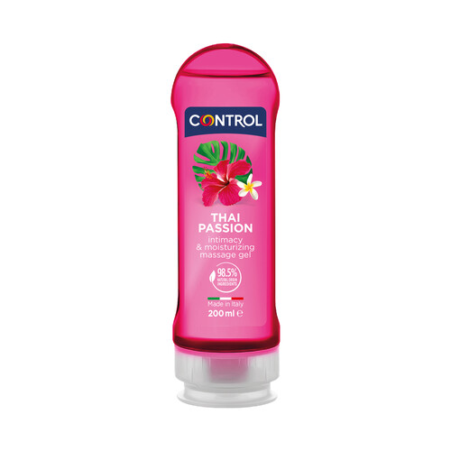 Gel corporal hidratante para masaje CONTROL Thai passion 200 ml.