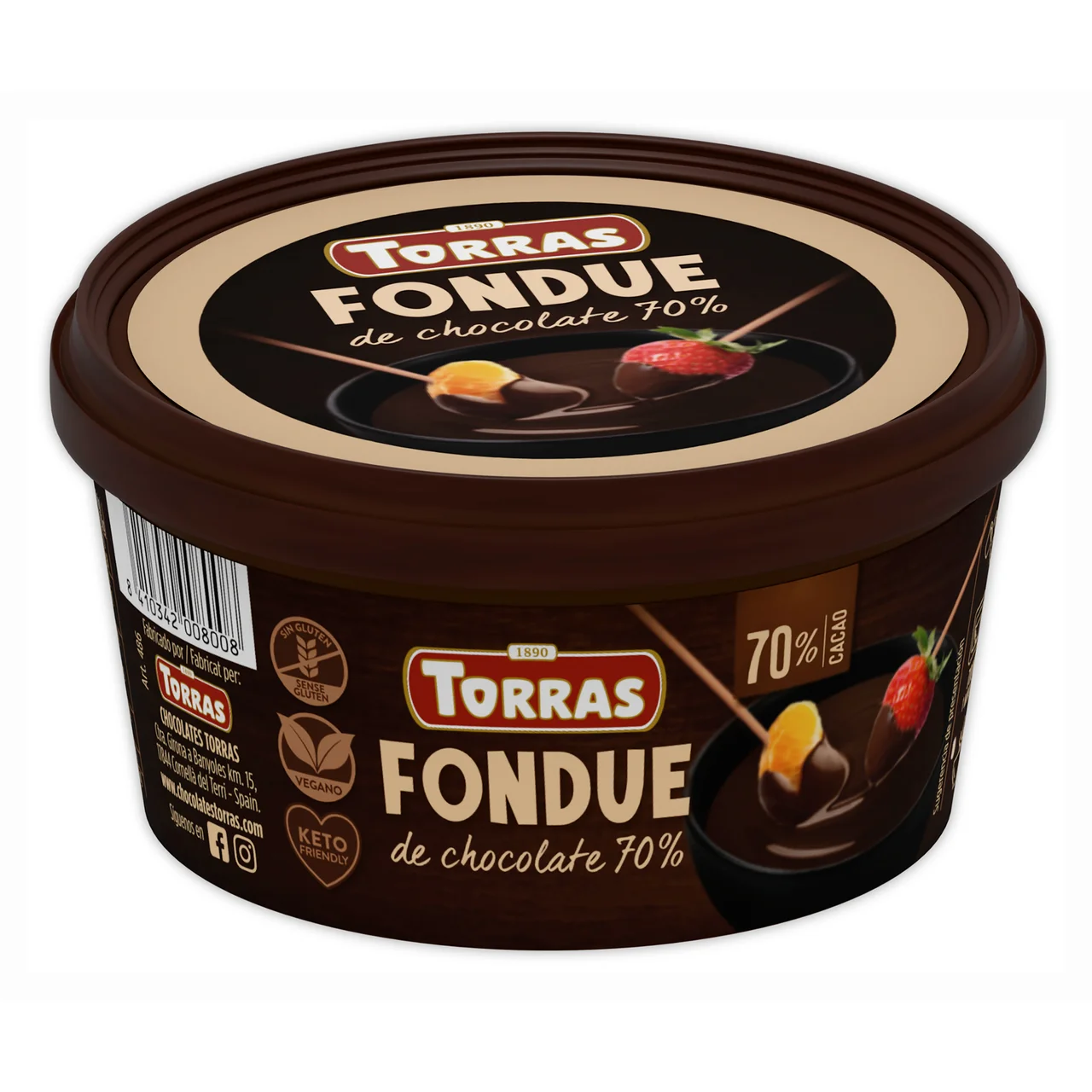 Chocolate fondue 70 % de cacao 160 g.