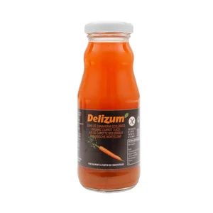 DELIZUM Zumo de zanahoria ecológico DELIZUM 200 ml.