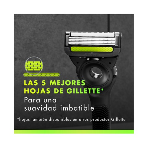 GILLETTE Labs Recambio de cuchillas de 5 hojas para maquinillas de afeitar 4 uds.