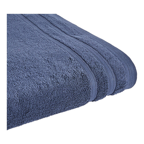 Toalla de ducha 100% algodón color azul oscuro, densidad de 500g/m², ACTUEL.