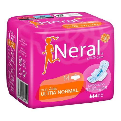 NERAL Compresas con alas ultra normal 14 uds.