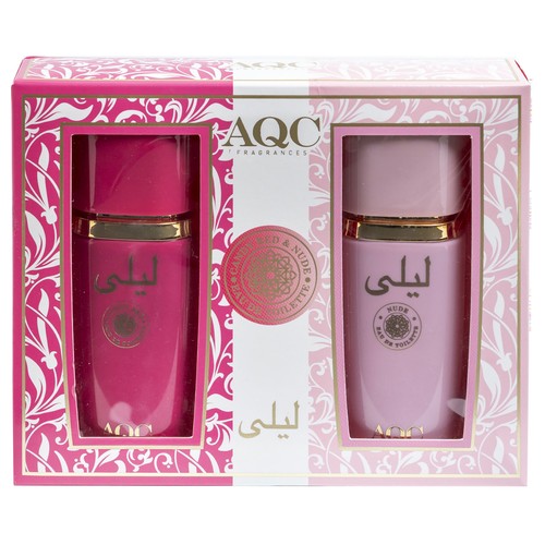 AQC FRAGANCES Leila candy red & nude Estuche con eau de toilette (agua de colonia) para mujer 2 x 30 ml. 