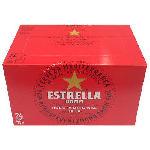 Cerveza Mediterránea ESTRELLA DAMM pack de 24 x 25 cl.