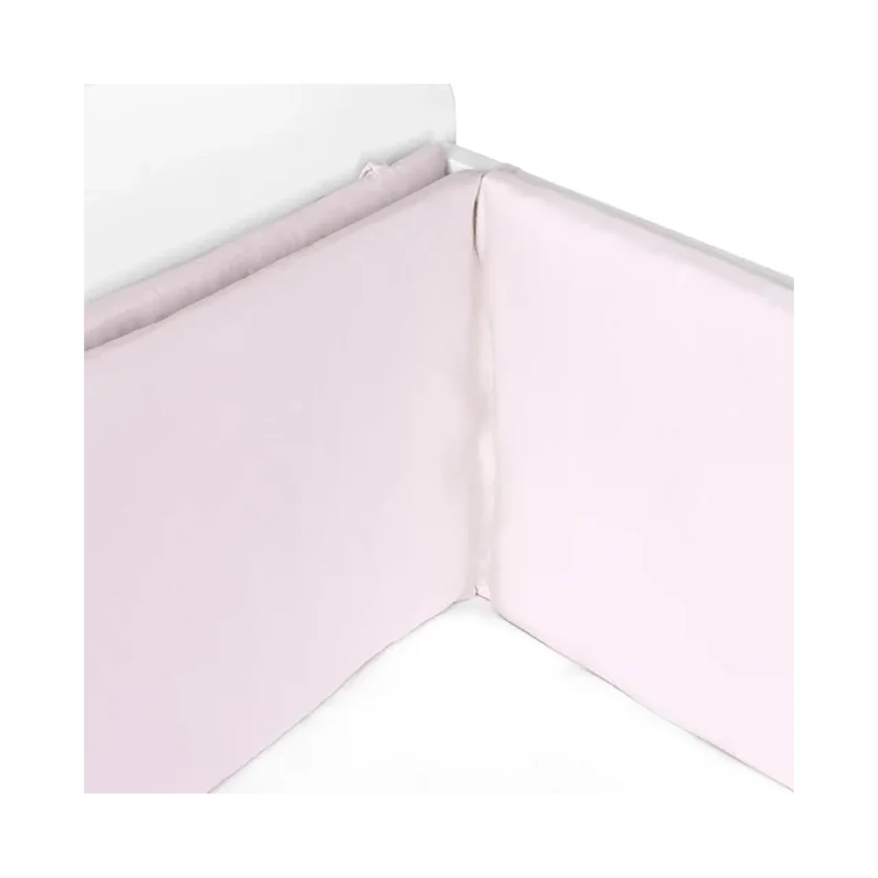 Protector de cuna liso de color rosa