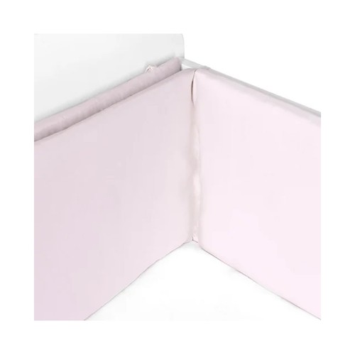 Protector de cuna liso de color rosa, INTERBABY.