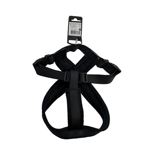 PRODUCTO ALCAMPO Arnés (2.5 cm) de color negro, para perros de tamaño L 40 - 60 cm.