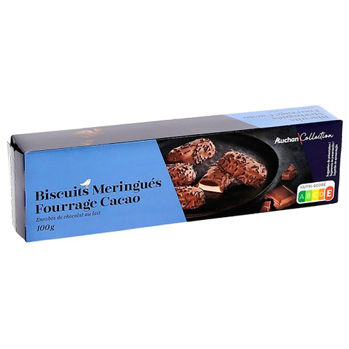 PRODUCTO ALCAMPO Collection Galletas de merengue recubiertas de chocolate con leche 100 g.