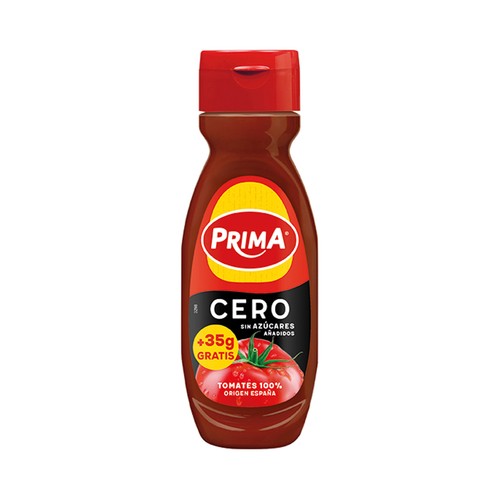 PRIMA Ketchup cero 265 g + 35 g gratis