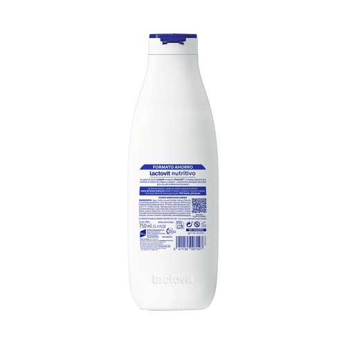 LACTOVIT Nutritivo Gel nutritivo para ducha o baño, para pieles normales a secas 750 ml.