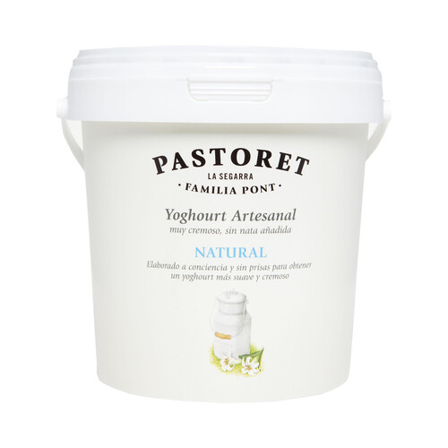 PASTORET Yogur artesanal cremoso de sabor natural 1 kg.