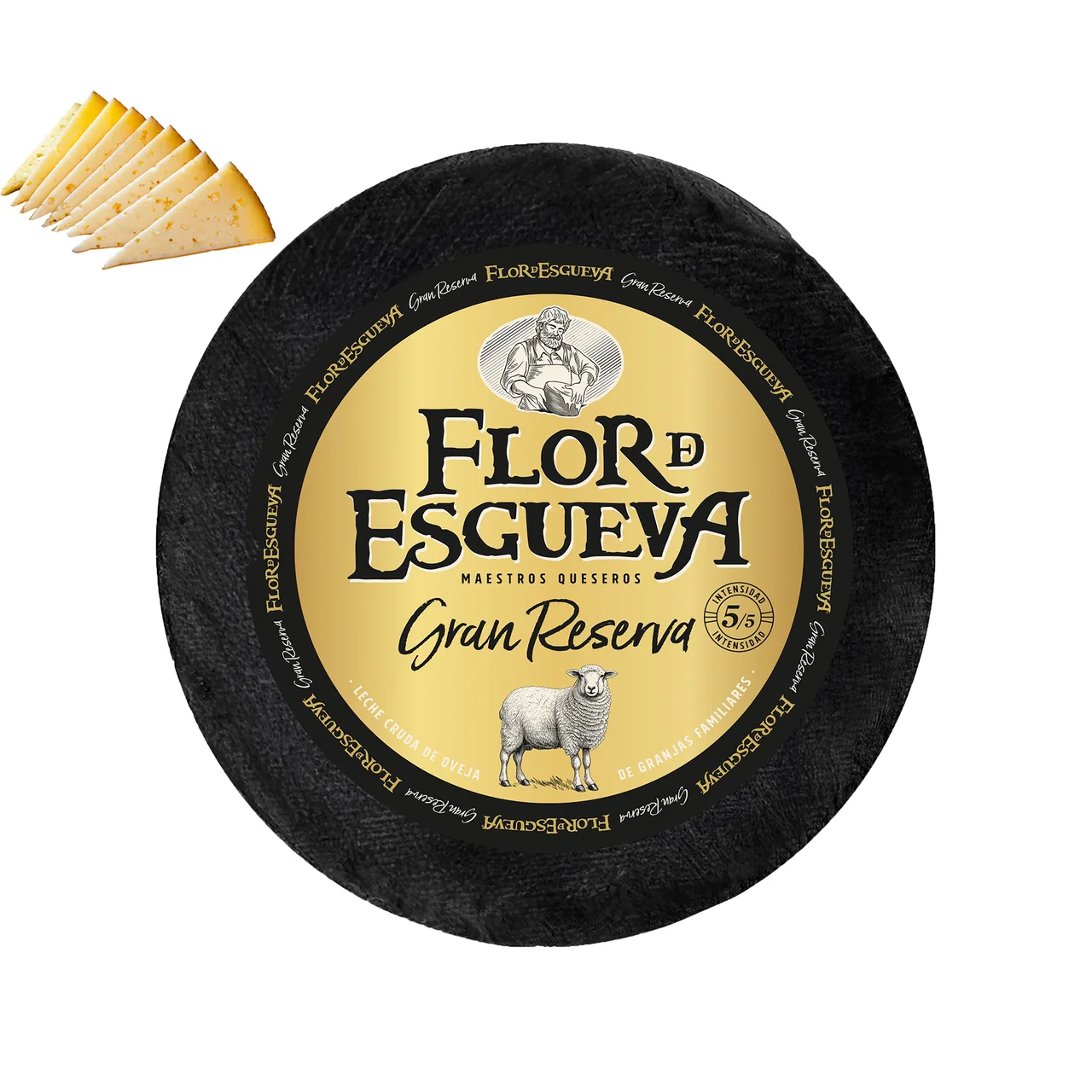 Queso de oveja Gran Reserva elaborado con leche cruda. - Tapeo 3 a 5 mm