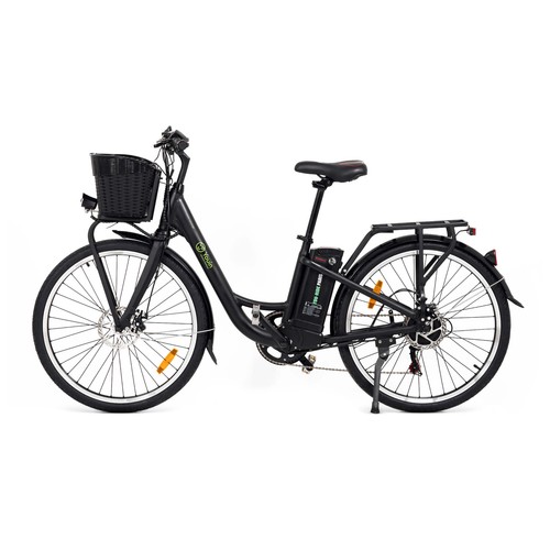 Bicicleta eléctrica YOUIN You-Ride Paris, color negro, 250W, 6 velocidades, ruedas 26”, autonomía 35km..