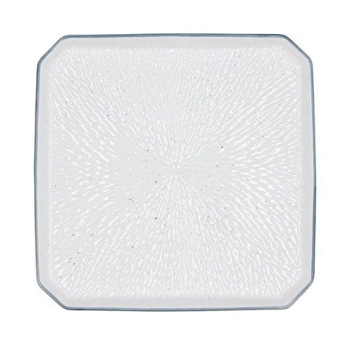 Fuente de porcelana con relieve y filo de 24cm, BIDASOA