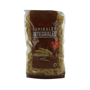 PRODUCTO ALCAMPO Pasta integral con forma de espirales 500 g.