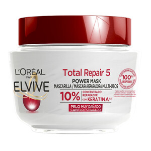 ELVIVE Mascarilla capilar con acción reparadora, para cabellos dañados ELVIVE Total repair 5 300 ml.