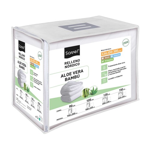 Relleno nórdico Aloe Vera cama 90cm, 300g/m², SAVEL.