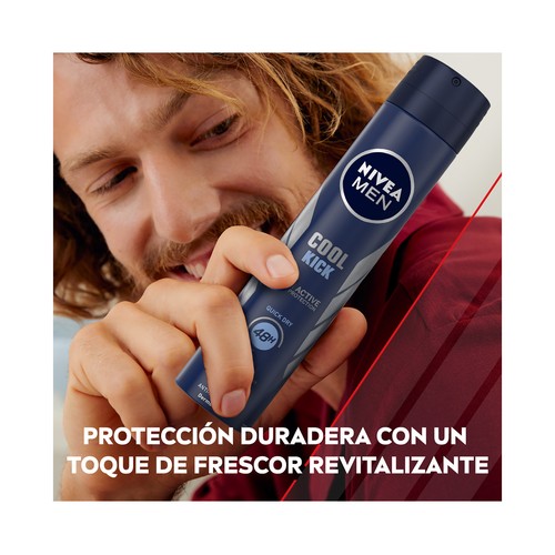 NIVEA Men cool kick Desodorante en spray para hombre anti-transpirante hasta 72 horas 200 ml.