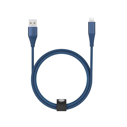 Cable USB A a USB lightning QILIVE 600184381, longitud 1,2 metros, color azul