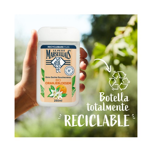 LE PETIT MARSEILIAIS Gel crema para baño o ducha extra suave, hidratante y nutritivo con flor de Azahar 250 ml.