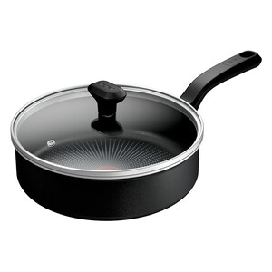 Imagen de Cacerola de aluminio con tapa de vidrio e interior antiadherente 24 cm. Vitro TEFAL