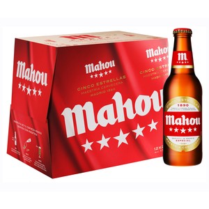 Imagen de MAHOU 5 ESTRELLAS Cerveza pack 12 uds. x. 25 cl.