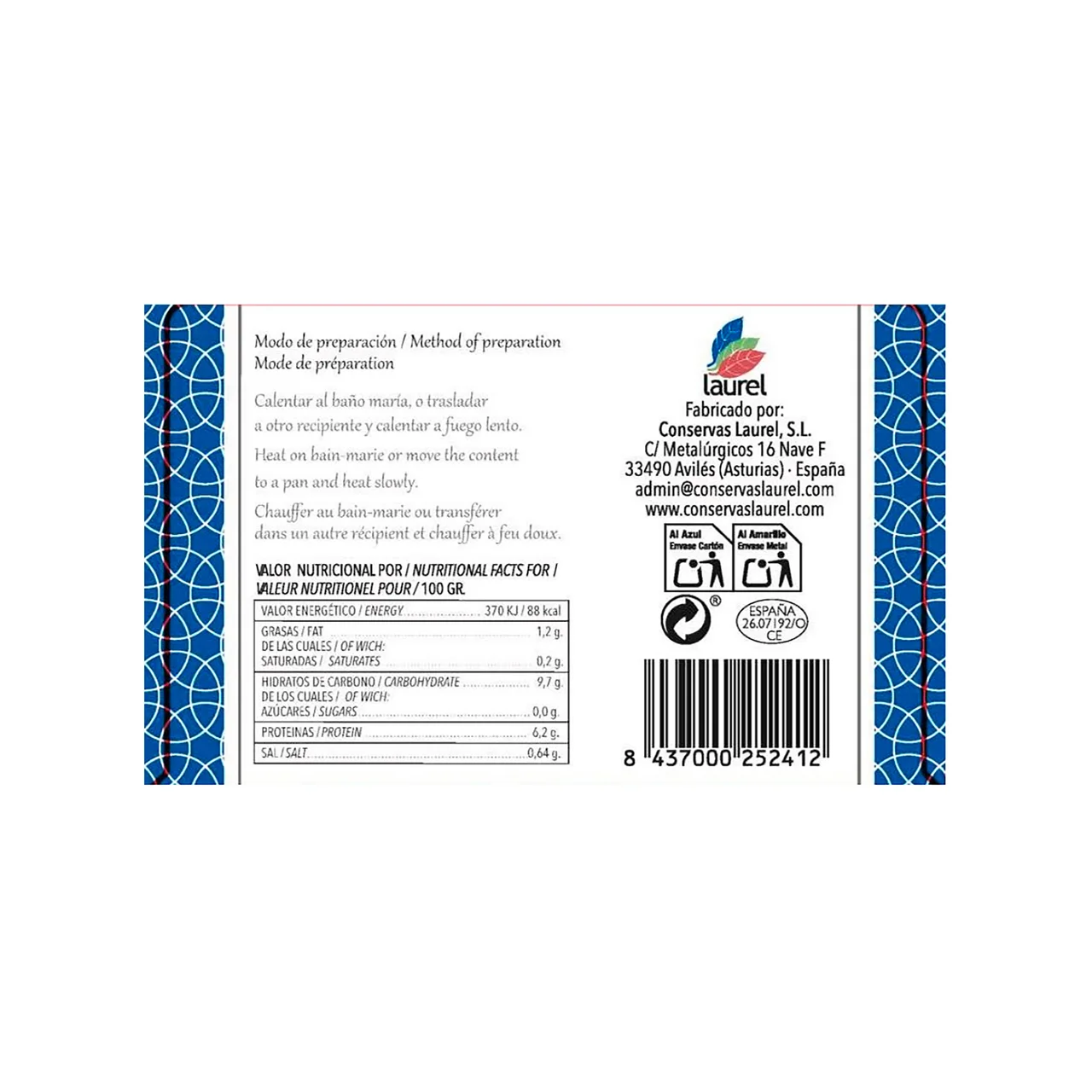 Fabes con almejas 420 g