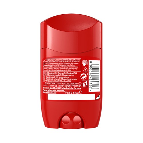 OLD SPICE Desodorante en barra para hombre sin sales de alumino OLD SPICE Night panther 50 ml.