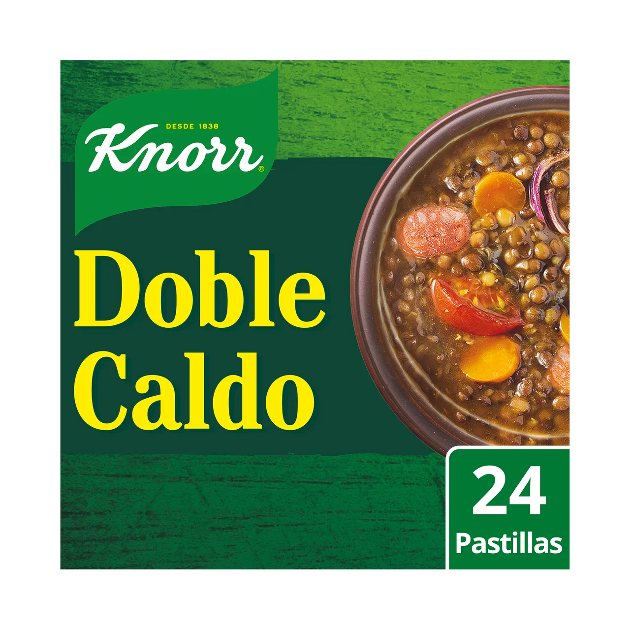Caldo de carne doble caja de 24 pastillas 240 g.